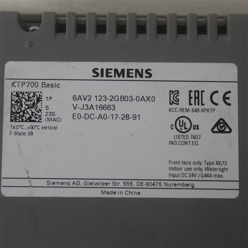 SIEMENS 6AV2123-2GB03-0AX0 Touch Screen